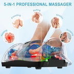 TISSCARE Shiatsu Foot Massager with Heat: FSA Eligible HSA Foot Massager for Neuropathy, Plantar Fasciitis and Pain Relief-Massage Feet/Leg/Calf/Ankle at Home/Office, Gifts for Women and Men(Gray)