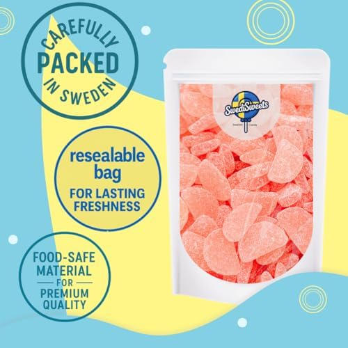 Swedisweets Malaco Watermelon Gummies | Juicy Fruity Swedish Candy | Soft Chewy Scandinavian Watermelon Slices | Classic Nordic Candy Treat 16 oz - 1 lbs - 454g