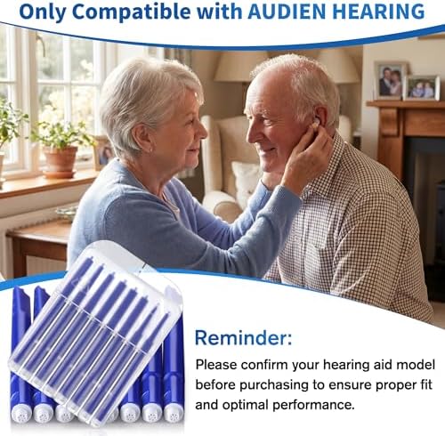 32 Pcs Wax Guard Filters, Compatible with Audien Hearing, 1.5mm Replacement Wax Filters, Hearing Aid Accessories and Supplies Cleaning Tool for Earwax Removal Protection, Blue, 4 Pack