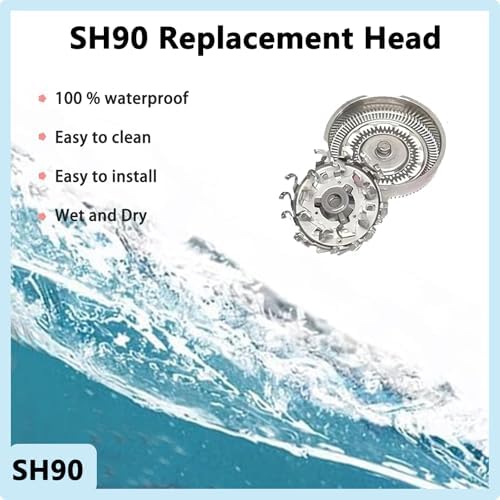 SH90 Replacement Rotary Heads Compatible with Philips Norelco 9000 Replacement Blades,for Norelco 9000 Replacement Heads Series 9000(S9xxx) and 8000(S8xxx)Electric Razor Shaver,SH90 Replacement Heads