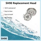 SH90 Replacement Rotary Heads Compatible with Philips Norelco 9000 Replacement Blades,for Norelco 9000 Replacement Heads Series 9000(S9xxx) and 8000(S8xxx)Electric Razor Shaver,SH90 Replacement Heads