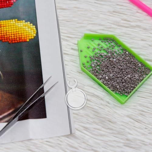 10pcs Penholder Magnifying Glass Embroidery Magnifying Glass Practical Clip Style Magnifier Clip on Magnifier Useful Drill Pen Diamond Art Pen