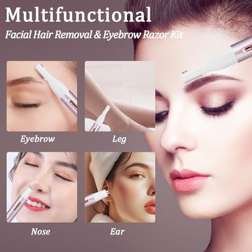 2026 Rechargeable Nose and Ear Hair Trimmer for Women Men – Painless Facial and Eyebrow Hair Remover, Dual-Edge Blades, IPX7 Waterproof, Compact and Portable Electric Clipper