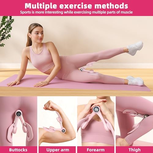 Thigh Trainer Master, Pelvic Floor Strengthening Device with Display Counter Hip Trainer Kegel Exerciser, Leg Inner Thigh Trainer Pelvic Floor Muscle Trainer, Thigh Exercise Workout Equipment for Home