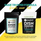 ELEMENT Dish Powder | Grease-Fighting Dish Soap | No Harsh Chemicals, Liquidless, Plastic-Free | Plant-Based Pouch (Island Sangria, 16 OZ Refill Pouch)