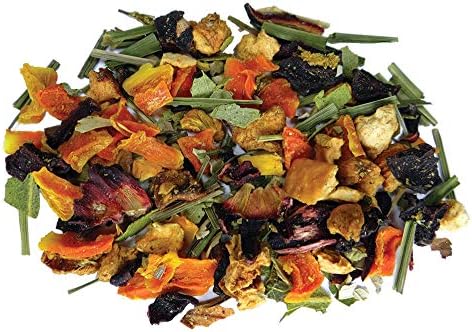 Orange Sunrise Hibiscus Herbal Fruit Tea - Caffeine Free Loose Leaf Bulk Herbs Citrus and Fruit - 1 Pound (16 Oz) Pouch