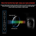 Kerecsen Computer Glasses 2 Pair UV Protection, Anti Blue Rays, Anti Glare and Scratch Resistant Computer Reading Glasses (Black, 0.00, multiplier_x)