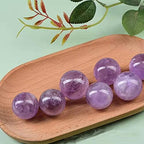 1.4" Amethyst Crystal Baoding Balls Small Purple Quartz Healing Stress Balls, Hand Balls for Hand Therapy, Stress Relief and Fingers and Wrist Exercise Balls with Carry Pouch (Box-Packed) M45