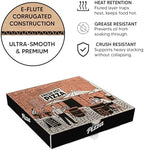 BULK Disposable Pizza Boxes 50 Pack | 12 Inch | Brown Kraft or White | E-Flute | Designed - Fresh Hot Pizza
