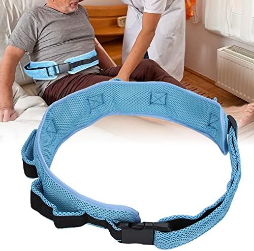 Bed Transfer Nursing Sling, Adjustable Nursing Care Assist Straps with 4 Handles, Made of Breathable Mesh Fabric, for Elderly People with Inflexible Legs, Long-Term Bedridden Patients