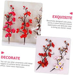 6pcs Plum Blossom Cupcake Toppers Birthday Party Cake Picks Decorative Flower Cake Decorations for Weddings Showers and Holiday Celebrations Lightweight Ornaments