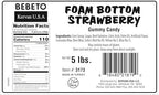 Kervan Candy Bebeto Foam Bottom Strawberry Gummies - Fruity, Soft & Sweet Gummy Candy Bulk for Kids, Gift Snacks and Parties - Strawberry Gummies Big Party Size Bag (5 lbs)