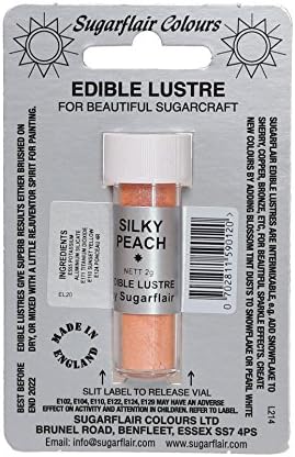Sugarflair SILKY PEACH Edible Lustre Dust Powder - Cake decorating shimmer