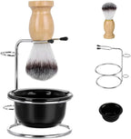 Multifunction Shaving Bowl Mug Stand Holder Stainless Steel Wear Resistant Shaving Brush Holder Bowl Set