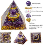 Natural Mineral Crystal Pyramid Energy Healing Meditation Aid Feng Shui Protection Home Decor Versatile Gift Option(2inch Pyramid Amethyst)