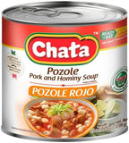 Chata Mexican Pozole Soup with Pork and Hominy Corn, Ready to Heat & Serve, 25 oz (Pack of 3)