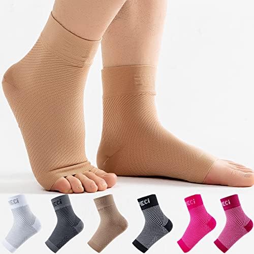Ankle Compression Sleeve, 20-30mmHg Plantar Fasciitis Socks, Ankle Compression Socks for Women and Men(1Pair), Ankle Sleeve Compression Support, Compression Ankle Sleeve, Heel Pain Achilles Tendonitis Relief