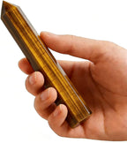Natural Tiger Eye Stone Crystal Point Wand 5.9 Inch Reiki Healing Crystal Wand for Reiki Chakra Balancing Meditation & Spiritual Energy Therapy(5.9inch Wand Tiger Eye Stone)
