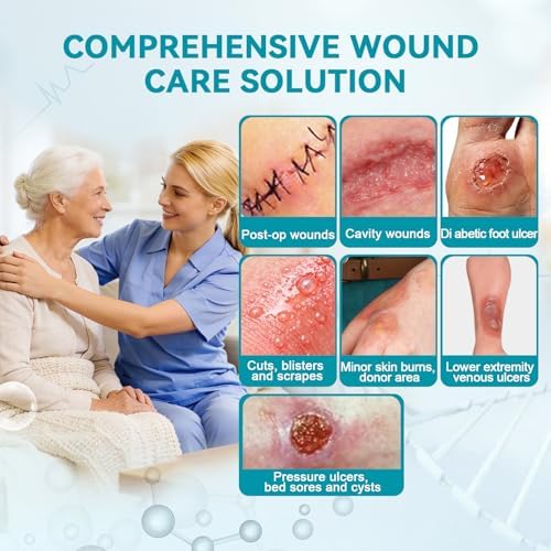Dimora Calcium Alginate Wound Dressing, 4'' x 4'' Patches,10 Individual Sterile Pads, Soft and Highly Absorbent Dressing Gauze, Non-Stick Padding