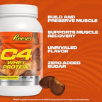 C4 Whey Protein Powder, Reese's Peanut Butter & Chocolate - 25g Protein, 0g Added Sugar, 140 Calories Per Serving, Supports Muscle Recovery, 28 Servings, Premium Whey for Post-Workout