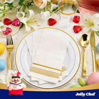 100 Pack Paper Napkins Guest Towels Disposable Premium Quality 3-ply Dinner Napkins Disposable Soft, Absorbent, Party Napkins Wedding Napkins for Kitchen, Parties, Dinners or Events