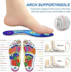 Acupressure Insoles for Men and Women- Orthopedic Acupoint Massage Insoles, Non-Slip Shock Absorption, Breathable Design for Foot Pain Relief & All-Day Comfort (Blue, S(Men 4-7/Women 5-8))