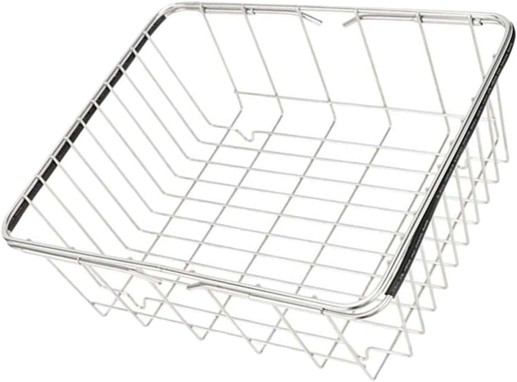 Ciieeo Stainless Steel Vegetable Drain Basket over Sink Extendable Colander Strainer Basket Kitchen Sink Rack for Fruit and Pasta Washing