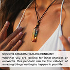 Orgonite Crystal Handmade Seven Chakra Pendant with Adjustable Cord - Orgone Healing Stone Necklace for Spiritual Balance, Meditation, Yoga, Reiki, Gift for Men and Women