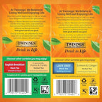 Twinings Tea Variety 2-Pack – Earl Grey + Irish Breakfast, Caffeinated Black Tea Bags, Individually Wrapped, 20 Count Each
