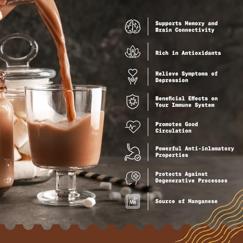 NaturaleBio Cacao Powder Organic 35oz. Unsweetened, Non-Alkalized and Pure. Cocoa Powder Substitute with Rich Dark Chocolate Flavor. Non-GMO, Gluten Free, Tested for Heavy Metals. From Raw Cacao Beans