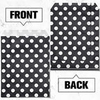 400 Pack 5 x 7 Inches Treat Bags Polka Dot Cookie & Candy Buffet Bags - Small Paper Snack Bags for Food Sandwich Packaging (Black & White)