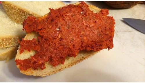 Nduja Artisans Nduja Spicy Salami Spread - Bulk Calabrian Salami, Spreadable Texture, Perfect for Chefs and Culinary Lovers, 1 Lb (Pack of 5)