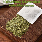 Premium 60 Unsmoked Yerba Mate Tea Bags, Made with 100% Pure Yerba Mate Leaves, No Additives.