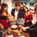 Goodbye 2025 Welcome 2026 Cake Topper, Happy New Year Cake Decor, Cheers to 2026/Hello 2026, Happy 2026 New Year’s Eve Party Decoration Supplies, Gold and Red Glitter