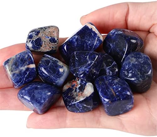 Lapis Lazuli Tumbled Polished Natural Healing Crystals Stones Bulk Stones Crystal for Energy Reiki Tumbling Cabbing Balancing Decoration Gemstones Crystal Healing Meditation Therapy Gift