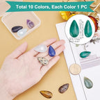 PH PandaHall Teardrop Shaped Natural Gemstone Cabochons