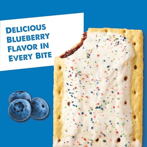 Pop-Tarts Toaster Pastries, Breakfast Foods, Kids Snacks, Frosted Blueberry (12 Pop-Tarts)
