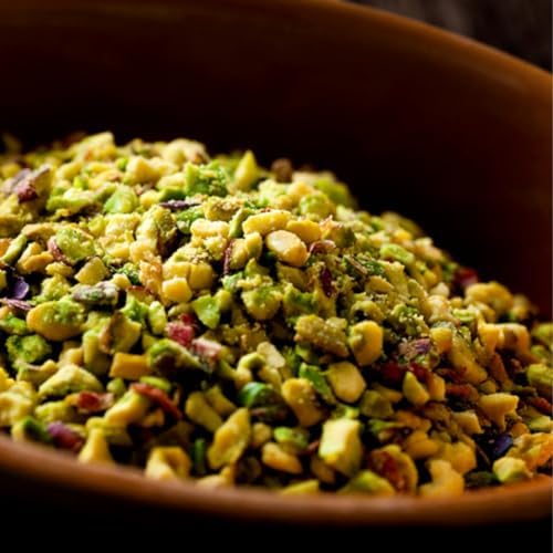 GUSTO ETNA Pistachios Chopped, 35.3 oz (1kg), Sicilian Raw Pistachio Crumbles, Cryo Sealed, Ice Cream Topping, Nuts, Product of Italy, Bronte, Sicily, Italy