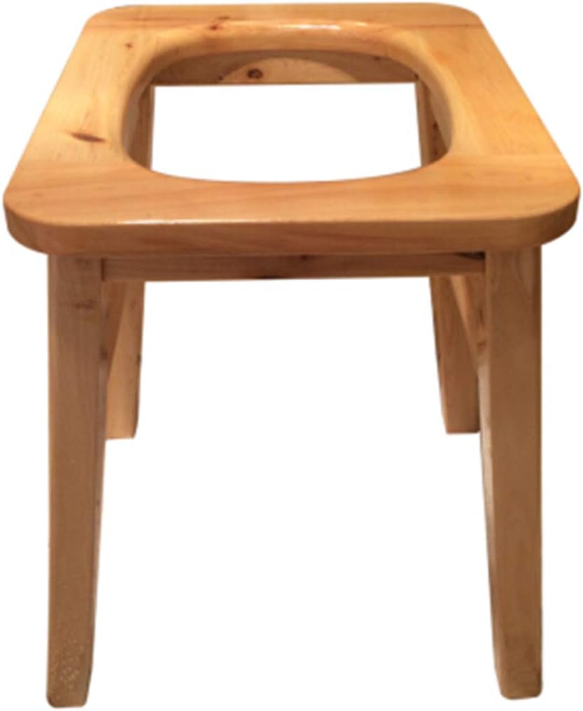 Shower Bench,Bedside Commode Seat,Elderly Potty Chair Solid Wood for Adults, Handicap