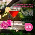Portland Bitters Project Rose Bitters – Concentrated Bitters with Layered Flavors Made from Organic, Wild Crafted, Therapeutic Grade Whole Botanicals to Elevate Drinks & Cocktails – 2 fl oz