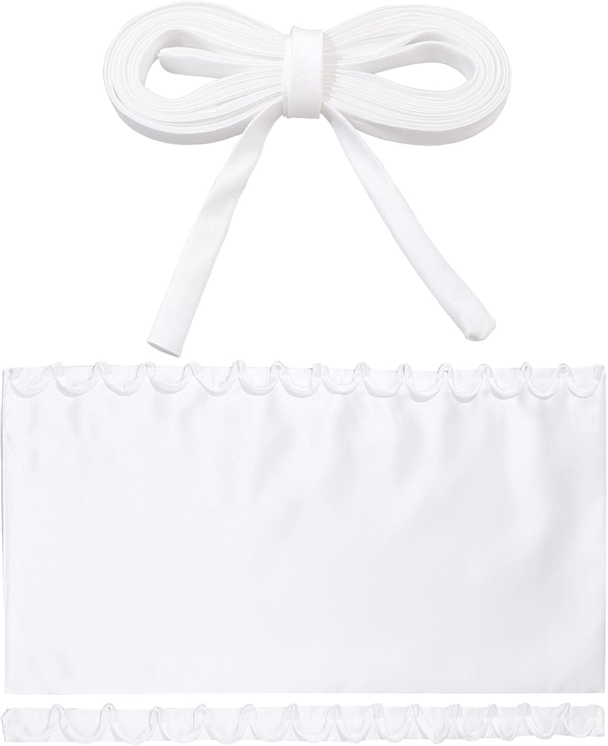 AHANDMAKER Wedding Gown Corset Kit Zipper Replacement Adjustable Fit Satin Corset Back Kit Lace up, for Formal Prom Dress (White)