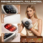 Hand Massager with Heat and Compression, Cordless Electric Hand & Wrist Massager for Arthritis & Carpal Tunnel Relief, 3 Modes, Rechargeable – Gray