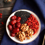 Black Sesame Cake with Red Date, Walnut & Goji Berry - 250g, Handmade, No Added Sucrose, Natural Ingredients, Sweetened with Maltose, Suitable for Kids & Seniors