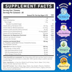 Kids Magnesium Glycinate Gummies - Magnesium Glycinate Supplement 200mg with L-theanine Omega-3 Calcium Vitamin D3 & B12 for Kids Natural Zzz at Bedtime & Overall Health - Sugar Free & Non-GMO