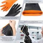 Haiou Chemical Resistant Nitrile Gloves Long Rubber Gloves for Drains, Acid, Oil, and Industrial Use Household Cleaning