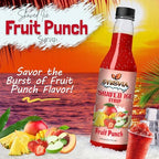 Syruvia Snow Cone Syrup 12.7oz - Fruit Punch Syrup For Shaved Ice, Snow Cones, Slushies, Italian Soda, Popsicles. Kosher, Dairy Free