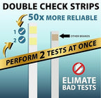 Double-Check Protein Test Strip Kit - 2X More Dependable Protein Test for Urine, Protein Urinalysis Home Urine Test Strip for Kidney Function Assessment (100 CT)