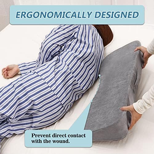 Long Wedges for Bed Positioning Pillow for After Surgery Curved Shaped Medical Wedge Pillows for Seniors to Prevent Bed Sore and Improve Healing Process No-Slip Bottom Height 5 Inch