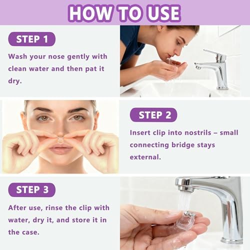 Anti Snoring Devices (8 Pack), Adjustable Silicone Snoring Solution, Anti Snoring Nose Clip, Effectively Relieve Snoring, Stop Snoring for Men and Women, Clear