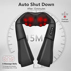 iKristin Neck Massager with Heat, Shiatsu Massager for Neck, Back, Shoulder, Foot and Leg, Deep Tissue 3D Kneading Massage for Relax Muscles at Home and Offie,Back Massagers for Women and Men